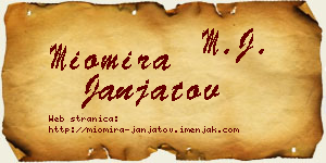Miomira Janjatov vizit kartica